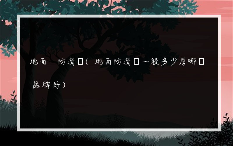 地面 防滑磚(地面防滑磚一般多少厚哪個品牌好)